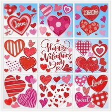 8 Sheets Valentines Day Window Clings Valentines Day Decoration 93 PCS