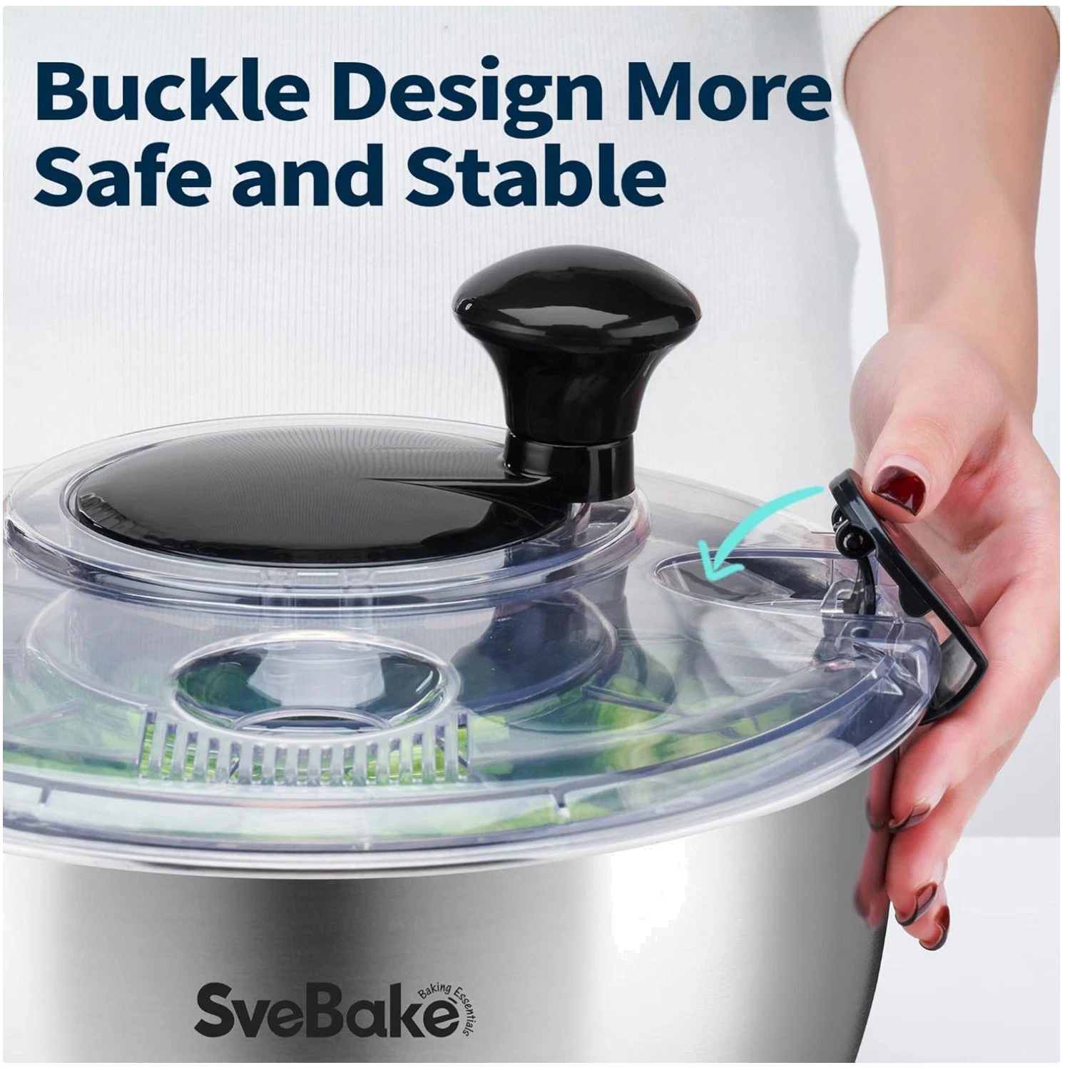 Salad Spinner - Vegetable Washer, BPA-Free, Stainless Steel
Opens in a new window or tab