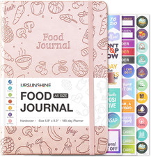 Food Journal Journal For Women Weight Loss 5.8" x 8.3" 6 Months Meal Planner New
