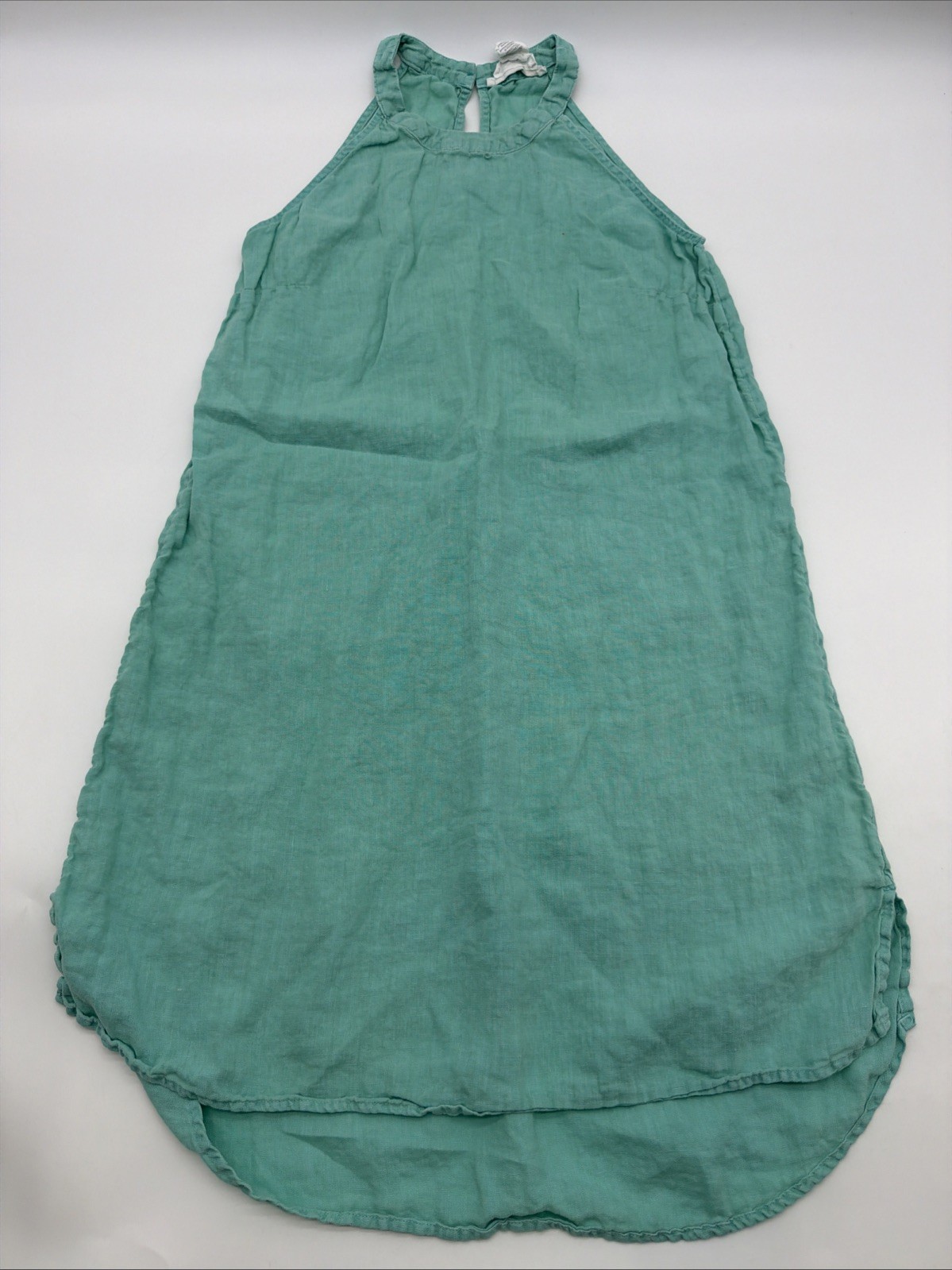C&C California 100% Linen Dress Women Size  S Light Green Solid .#45222