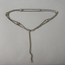 Vintage Rhinestone Belt Clear Stones Adjustable Fit Costume Jewelry