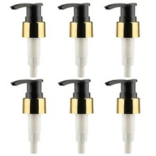 6PCS Black Plastic 24/410 Soap Dispenser Pump Lotion Bottle Pump Head Tops Sh...