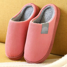 Women'S Men'S Thick Soft Bottom Home Slippers Household Plush Slippers Anti-Slip