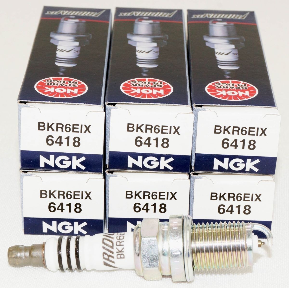 6PCS Genuine NGK 6418 Iridium IX Spark Plugs BKR6EIX for BMW Audi VW Porsche