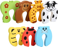 7Pcs Baby Proof Door Stoppers, Cartoon Animal Foam Finger Pinch Safety Guards