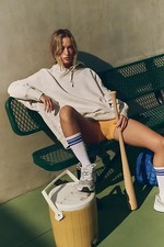 Free People Fp Movement White Heather Hoodie Oversized Women's Jacket S NWT