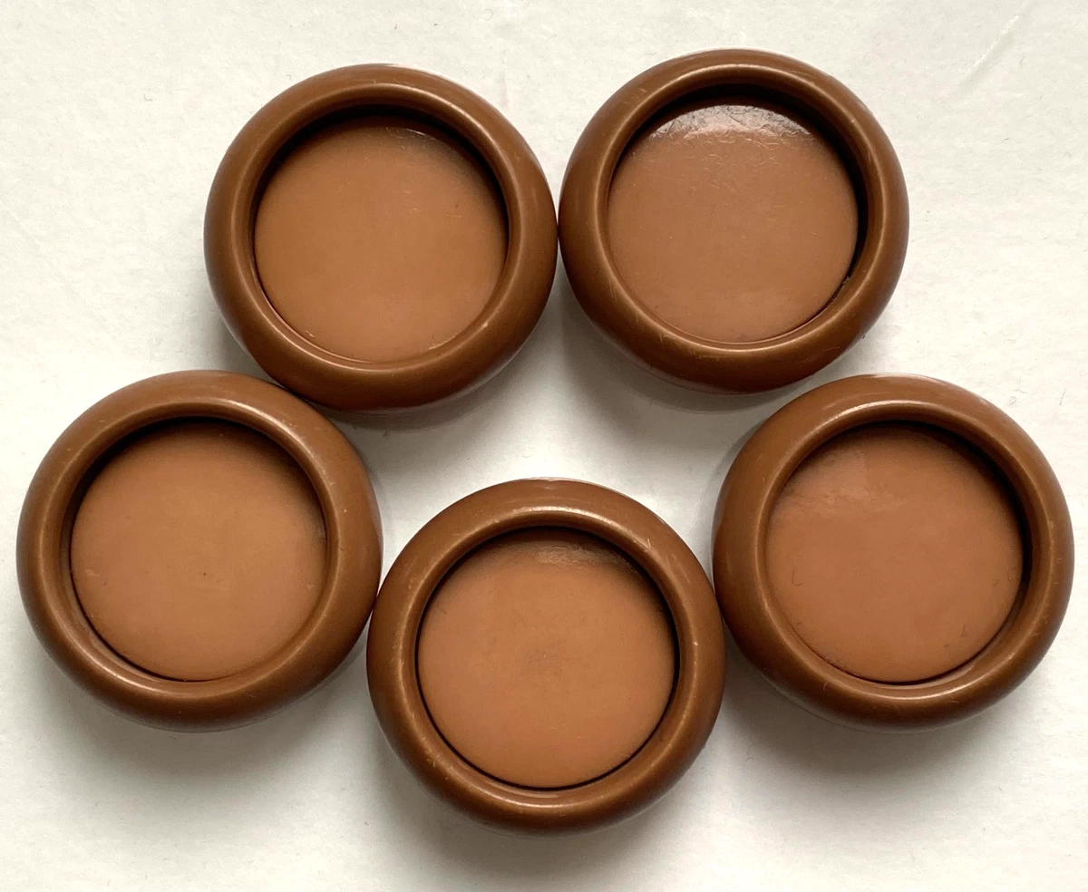 Lot De 8 Boutons Vintage Marron Effet Corne - Diamètre 1,7 Cm - Réf. 2182