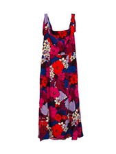 RTLS 135 ADRIANNA PAPELL VIBRANT MULTICOLOR MIDI SUN DRESS SZ 4