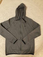 Nike Jacket Womens Small Gray Hoodie All Time Full Zip Therma Fit 0893