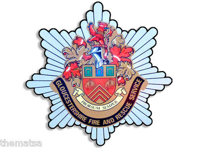 10cm Auto-Aufkleber Sticker Decal Laptop Gloucestershire Fire Uk Feuerwehr F1350