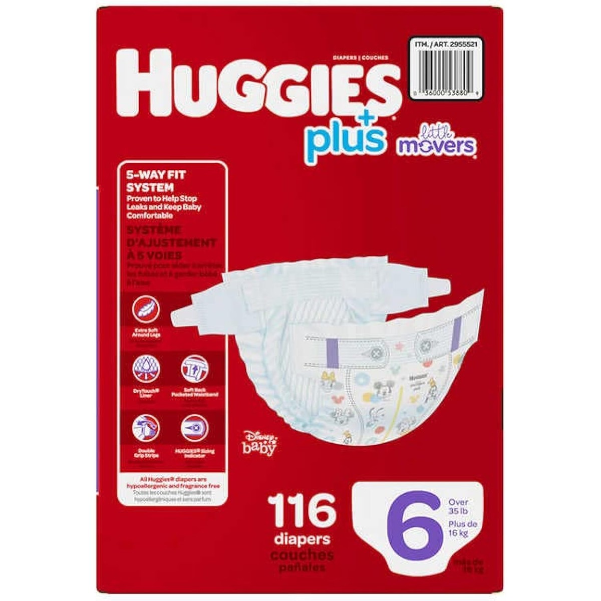 Huggies Little Movers Plus Diapers, Size (116-Count)
