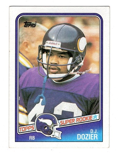 1988 Topps Super Rookie D.J. Dozier #150 Minnesota Vikings Football Card