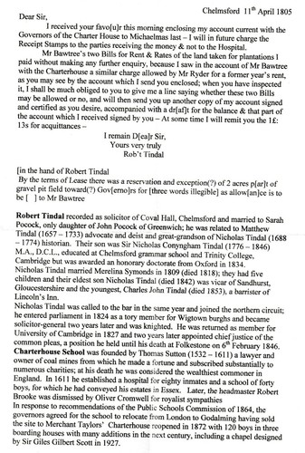 1805/84 CHELMSFORD PMK LETTERA ROBERT TINDAL & ESSEX NOTIZIE SETTIMANALI PICCOLA CIRCOLARE - Foto 1 di 3