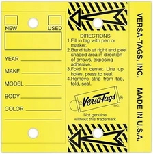 VERSA-TAGS Self Laminating Self Protecting Key Tags with Rings (250 per Box)