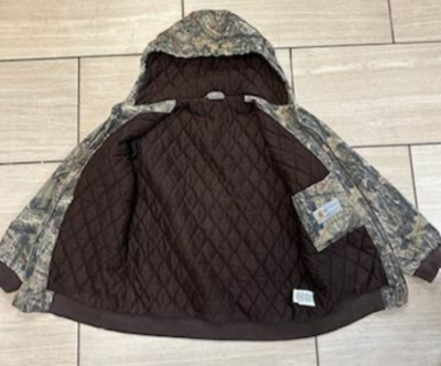 Original Carhartt Mossy Oak Camouflage Coat Jacket Boys Youth Size