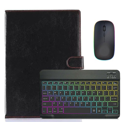 For Samsung Galaxy Tab A9 Plus 11" Tablet Backlit Keyboard PU Leather Case Mouse - Picture 17 of 55