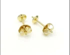 new 18K Solid Yellow Gold Ear Stud Earring Post Findings Jewelry Accessories