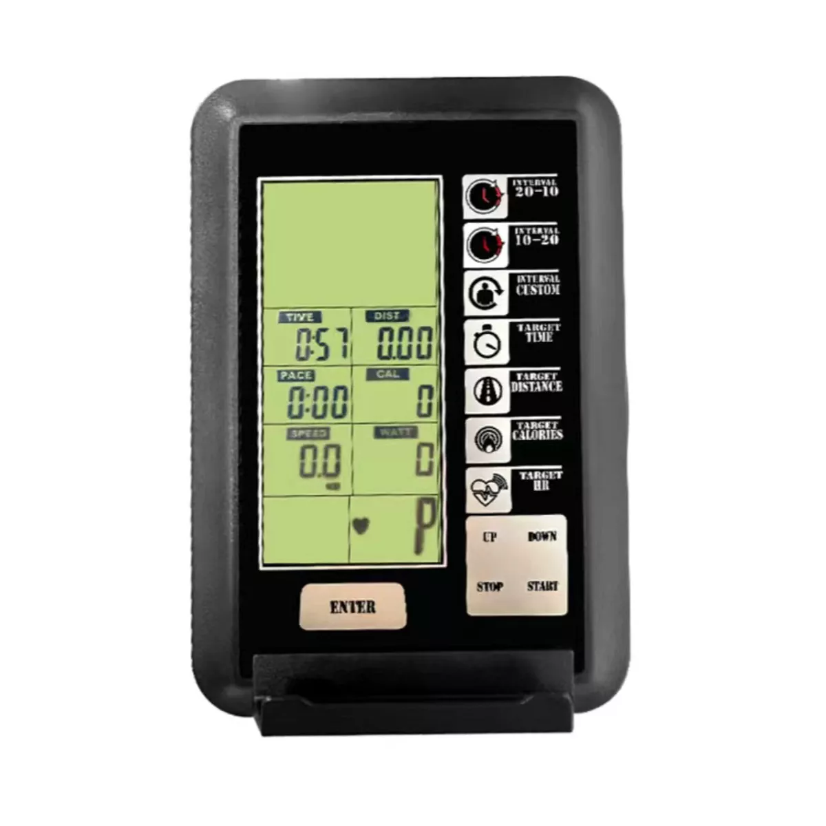 LCD Monitor Speedometer w Heart Rate for Stationary Bike Exercise Bike Computer