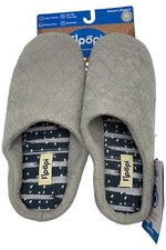 Floopi Women's Mallory Quilted Terry Clog Slippers Gray