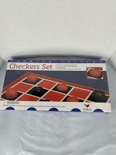 CHECKERS Board Game - Complete (Checkers & Chess Instructions English