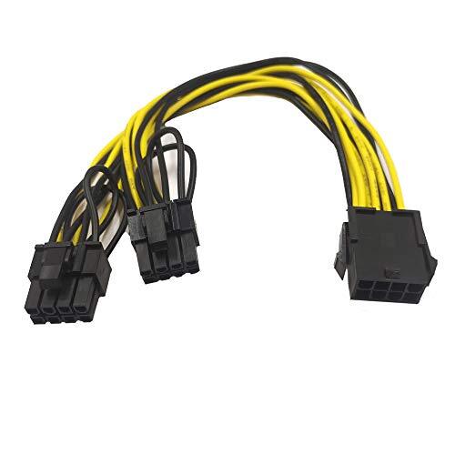 ZkeeShop CPU 8 Pin Female to Dual 8 Pin (6+2) Male Splitter Power Adapter (V5V)