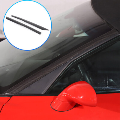 Real Carbon Fiber Exterior Windshield A-Pillar Cover Trim Für Corvette C6 05-13
