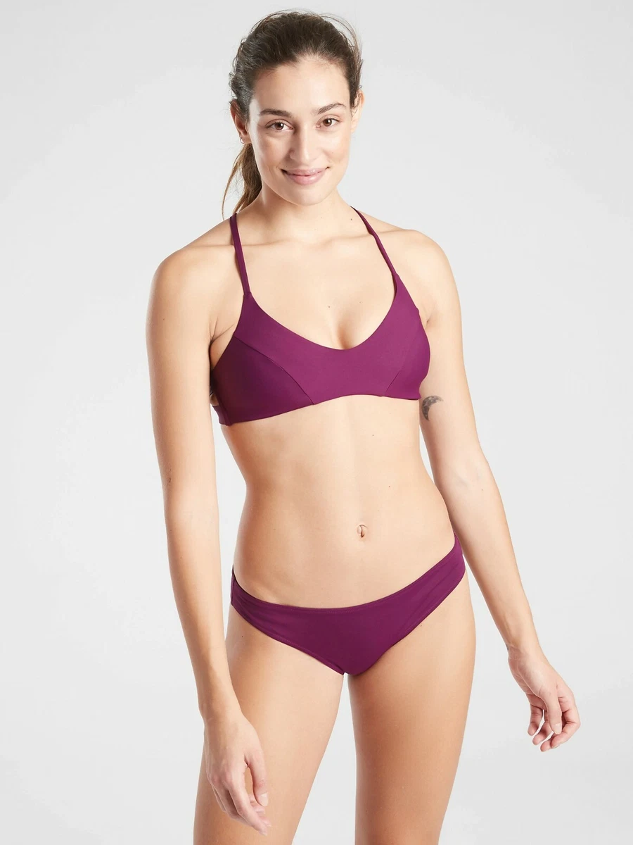 NWT Athleta A-C Triangle Bikini Top, Velvet Plum SIZE XS #511636 T1027