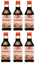 6 Bottle Kikkoman Teriyaki Marinade  Sauce Brewed Soy Sauce Wine  Spices 15 oz