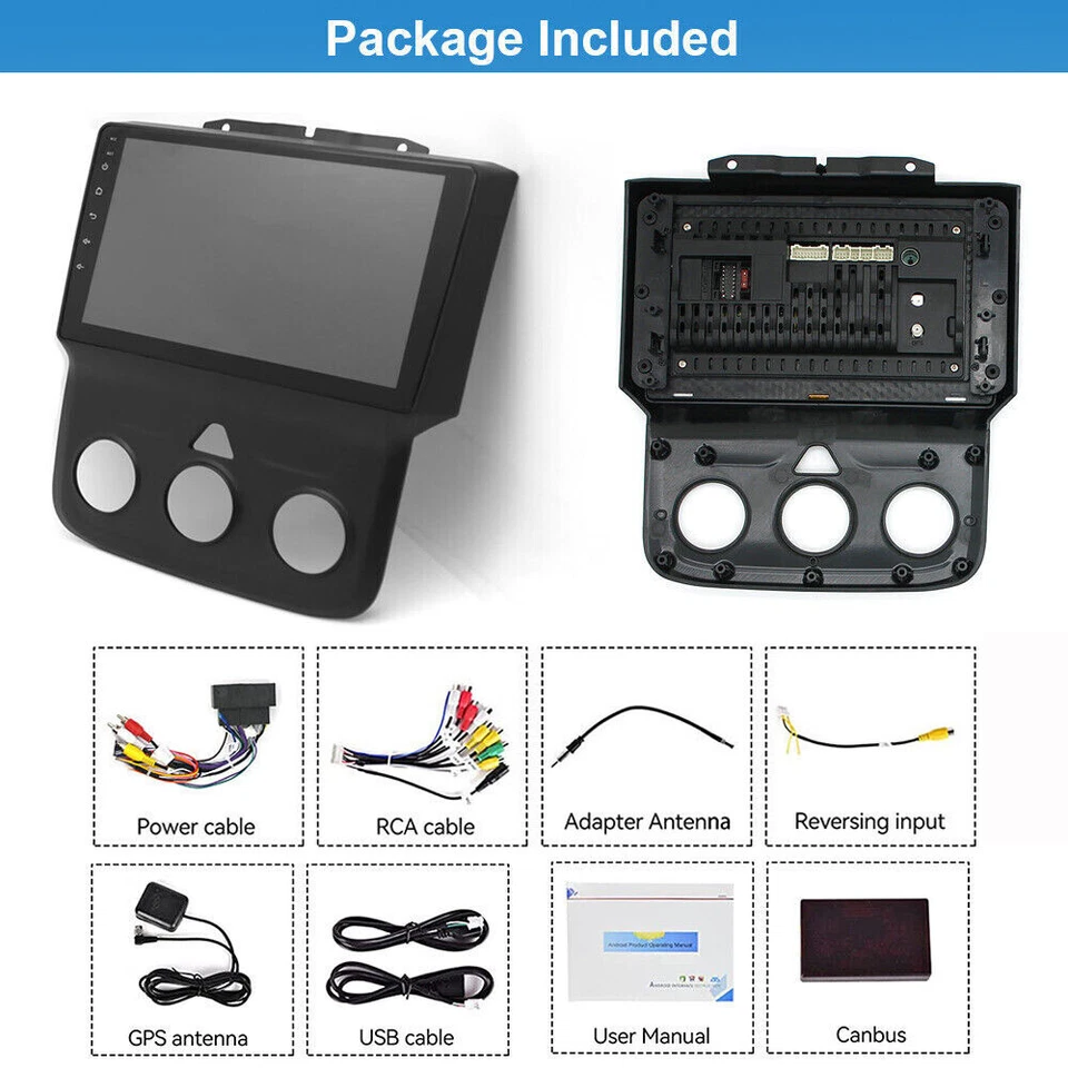 4+64GB Car Radio Carplay For 2014-2018 Dodge Ram 1500 2500 3500 Stereo 2016 2017 - Image 2 of 4