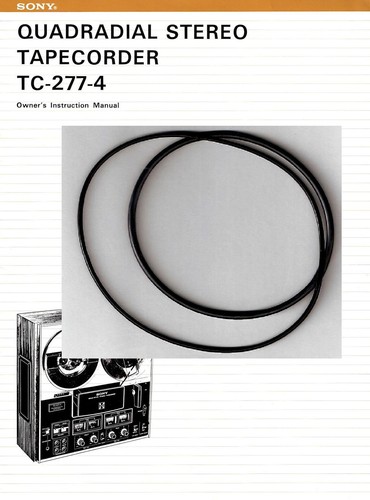 Sony TC-277-4 Cinture bobina a bobina con MANUALE PDF su CD - Foto 2 di 7