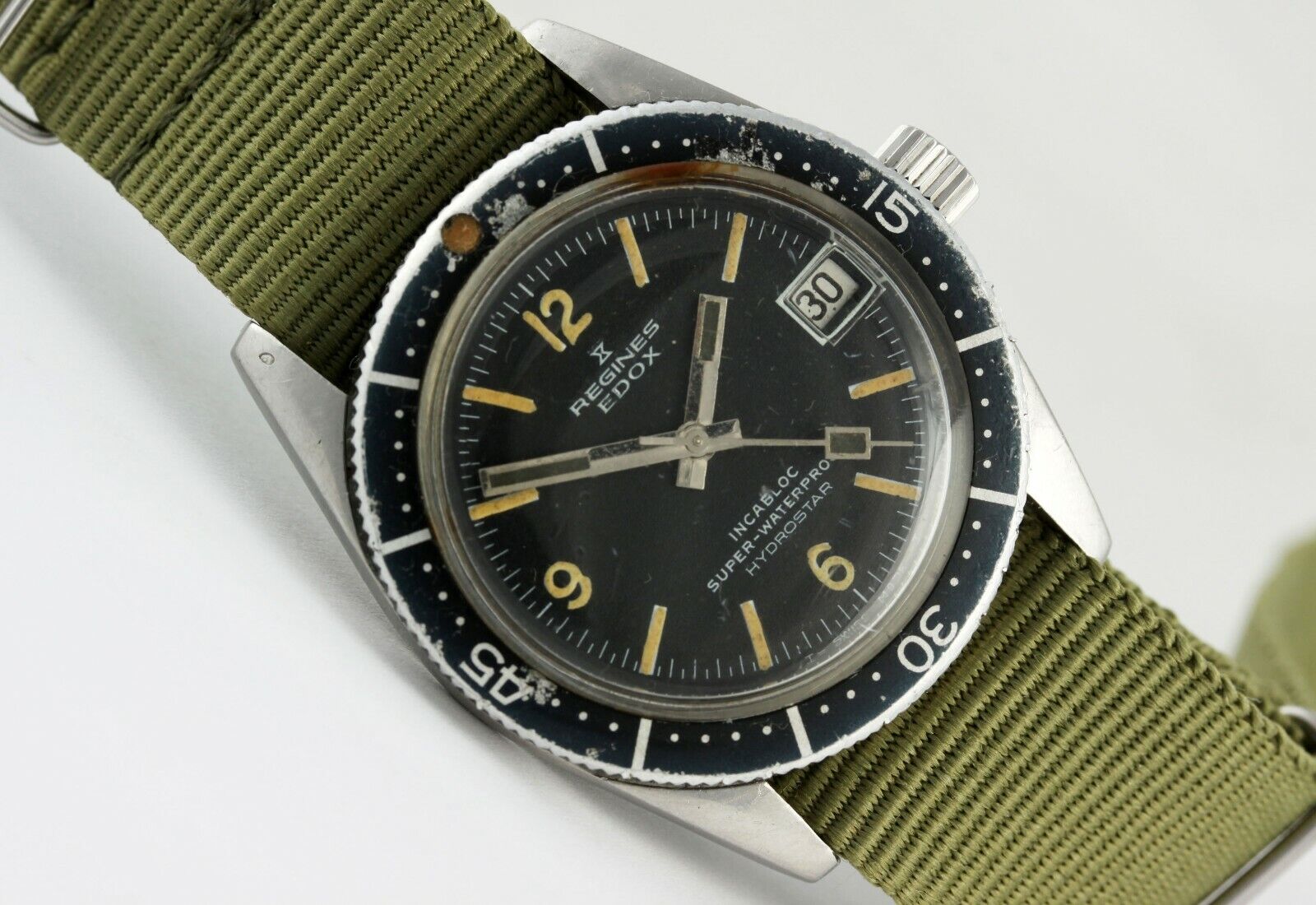 Edox Hydrostar! Vintage diver’s watch! steel case! Anton Schild movement!