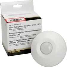 Leviton ODC0S-I1W 120V 1000W PIR Ceiling Occupancy Sensor Self-Contained - White