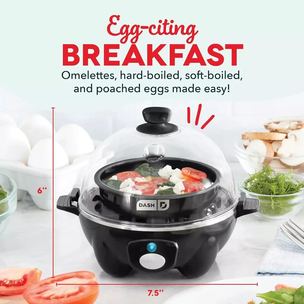 DASH Rapid 7-Egg Electric Cooker for Perfect Hard-Boiled Eggs DASH Rapid 7-Egg Electric Cooker for Perfect Hard-Boiled Eggs