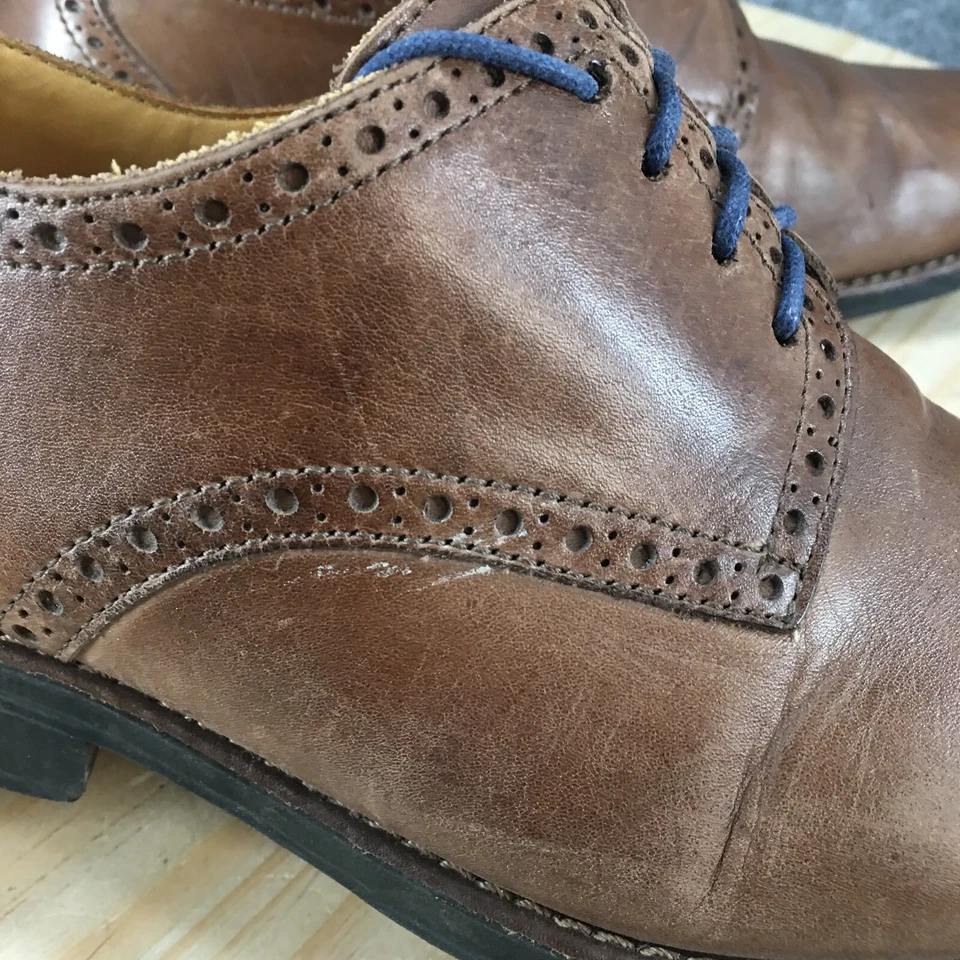 Zapatos de vestir Sandro Moscoloni para hombre 10.5 D Oxford cuero marrón con cordones informales bajos Foto 4 de 4