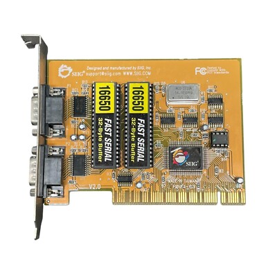 Siig JJ-P20212-B6 Cyber Serial Dual Port Plus Rohs PCI High Speed Fast Serial