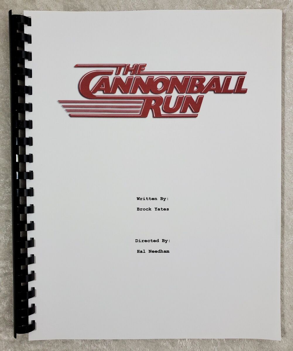 Cannonball Run Movie Signed Script Screenplay Autographed Burt 