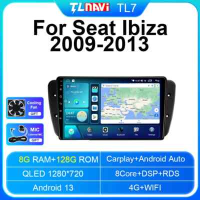 For Seat Ibiza 6j MK4 Carplay Auto Radio Video Audio Stereo Play GPS Navigation 