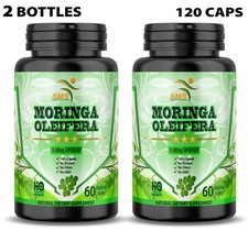 Moringa Oleifera Organic, Natural, 100 Pure Pills - 120 Count MORINGA 10,000mg