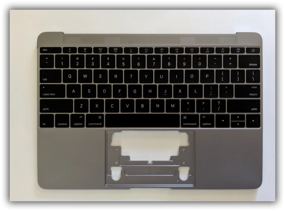 NEW Apple MacBook 12" A1534 Early 2016 Top Case w Keyboard Space Grey 661-04882 - Image 3 of 4