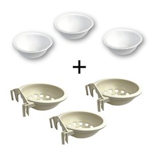 Plastic Nest with Hooks 4" by 2Gr for Canaries and Exotic birds pack 3