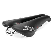 Selle SMP T1 Triathlon Racing Saddle Steel Rails 257 x 164mm Black Leather