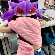 Gengar Break Blanket Sleeping Long Tongue Plush Toy Thick Nap Pillow Anime Gift