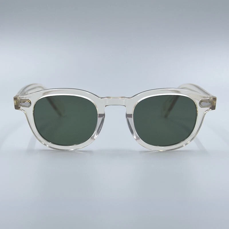 Hombres G15 Gafas de sol polarizadas Cristal Amarillo Acetato Gafas Johnny Depp Gafas Foto 3 de 4