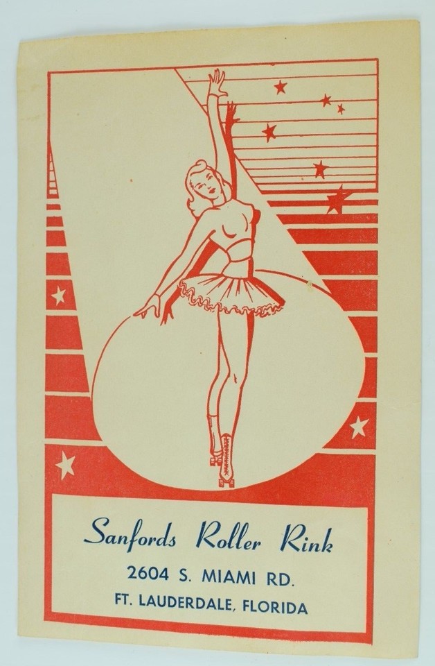 1930's50's Sanfords Rink Ft. Lauderdale, FL Roller Skating Luggage