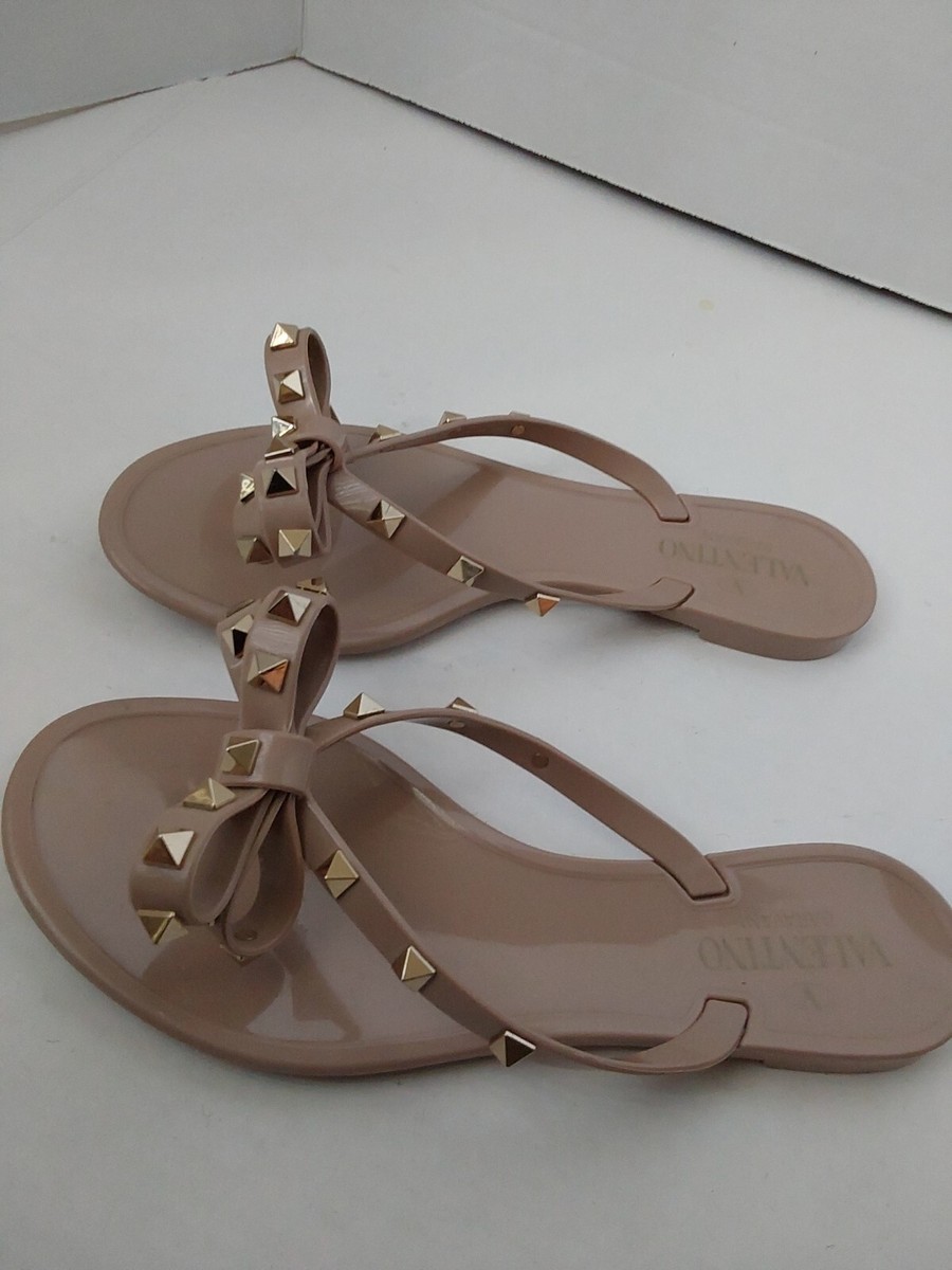 $420 -VALENTINO GARAVANI ROCKSTUD JELLY THONG SANDALS $420 -VALENTINO GARAVANI ROCKSTUD JELLY THONG SANDALS