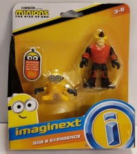 Confezione da 2 nuovi con scatola Imaginext Minions The Rise of Gru Bob & Svengence Fisher-Price Mattel