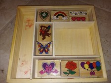MELISSA  DOUG Wooden Stamp Set - Friendship Stamp Set