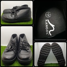 Kangol Boots Unisex Size 5 EU 38 Black Leather School / Work Boots UK