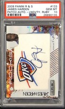 2009 PANINI ROOKIES & STARS #133 JAMES HARDEN ROOKIE RC #/49 PSA 10