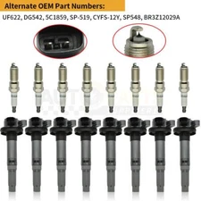 8 Pack Ignition Coil & Spark Plug for 2011-2016 Ford F-150 Mustang 5.0L V8 UF622